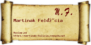 Martinak Felícia névjegykártya